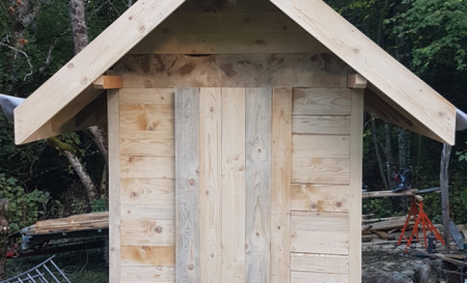  2018 Septembre - Abri de jardin potager "100% Made in Chartreuse" à St Bernard du Touvet (Isère - 38), Chambéry, STRUCTURES BOIS & Compagnie