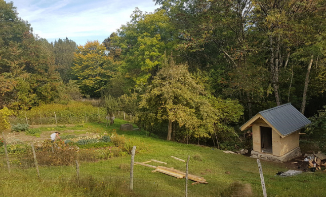  2018 Septembre - Abri de jardin potager "100% Made in Chartreuse" à St Bernard du Touvet (Isère - 38), Chambéry, STRUCTURES BOIS & Compagnie