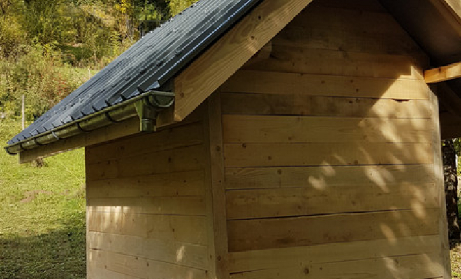  2018 Septembre - Abri de jardin potager "100% Made in Chartreuse" à St Bernard du Touvet (Isère - 38), Chambéry, STRUCTURES BOIS & Compagnie