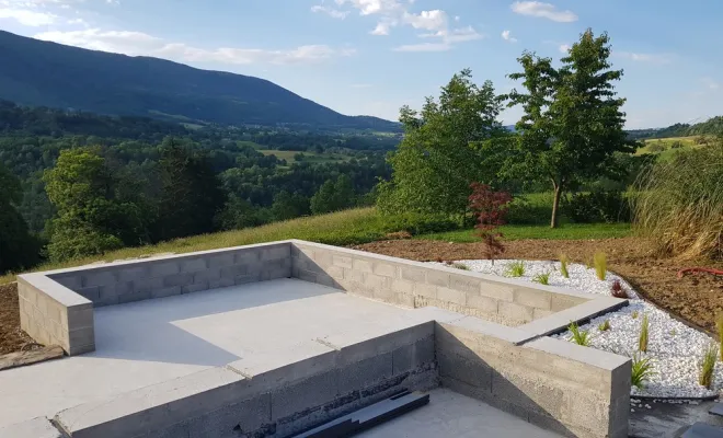  2019 Mai - Pergola en bois pour aménagement d'un coin cosi / espace détente à Traize (Savoie - 73), Chambéry, STRUCTURES BOIS & Compagnie