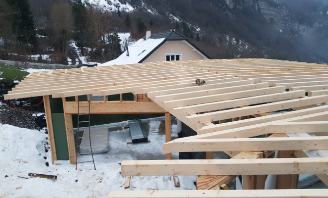  Construction d'une maison ossature bois passive à Chambéry (Savoie - 73), Chambéry, STRUCTURES BOIS & Compagnie