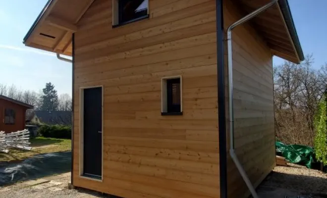  Construction d'une micro maison en ossature bois de 20m² sur 2 niveaux au Montcel en (Savoie-73), Chambéry, STRUCTURES BOIS & Compagnie