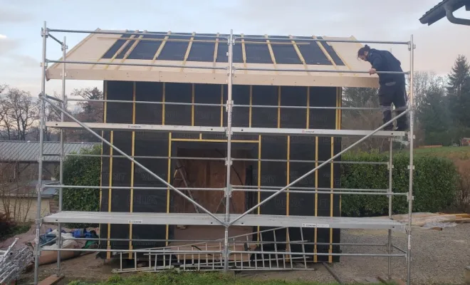  Construction d'une micro maison en ossature bois de 20m² sur 2 niveaux au Montcel en (Savoie-73), Chambéry, STRUCTURES BOIS & Compagnie