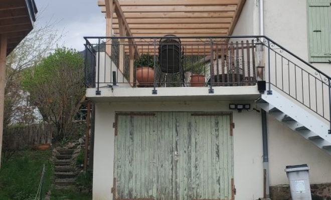  Construction d'une pergola XXL en bois Mélèze à Venthon près d'Albertville (Savoie - 73), Chambéry, STRUCTURES BOIS & Compagnie