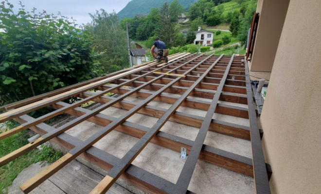  Rénovation et Agrandissement d'une terrasse en bois Mélèze sur structure en Pin Autoclave à St Pierre d'Albigny (Savoie - 73), Chambéry, STRUCTURES BOIS & Compagnie