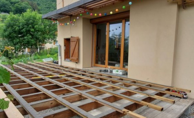  Rénovation et Agrandissement d'une terrasse en bois Mélèze sur structure en Pin Autoclave à St Pierre d'Albigny (Savoie - 73), Chambéry, STRUCTURES BOIS & Compagnie