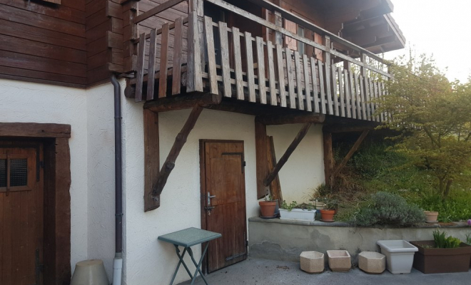  Rénovation / Agrandissement d'une terrasse sur poteaux en mélèze près de Rumilly en Haute Savoie, Chambéry, STRUCTURES BOIS & Compagnie