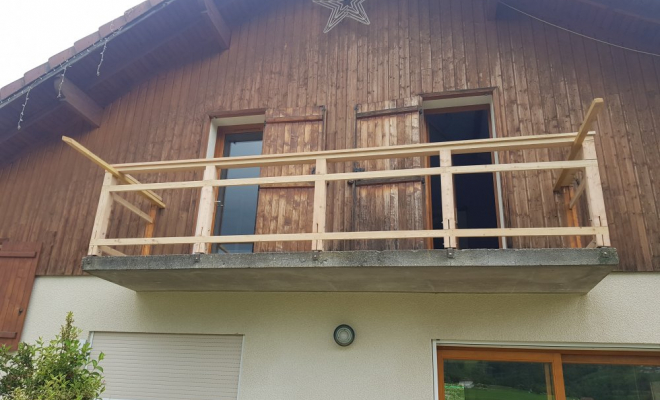  Rénovation d'un balcon en mélèze en Haute Savoie, Chambéry, STRUCTURES BOIS & Compagnie