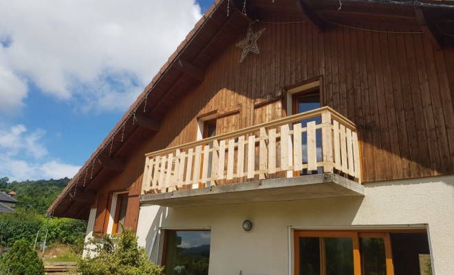  Rénovation d'un balcon en mélèze en Haute Savoie, Chambéry, STRUCTURES BOIS & Compagnie