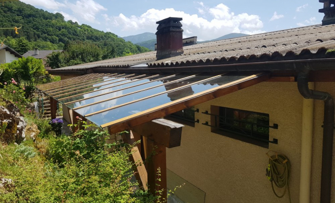  Rénovation d'une pergola en bois et vitrée sur mesure à St Alban Leysse près de Chambéry, Chambéry, STRUCTURES BOIS & Compagnie