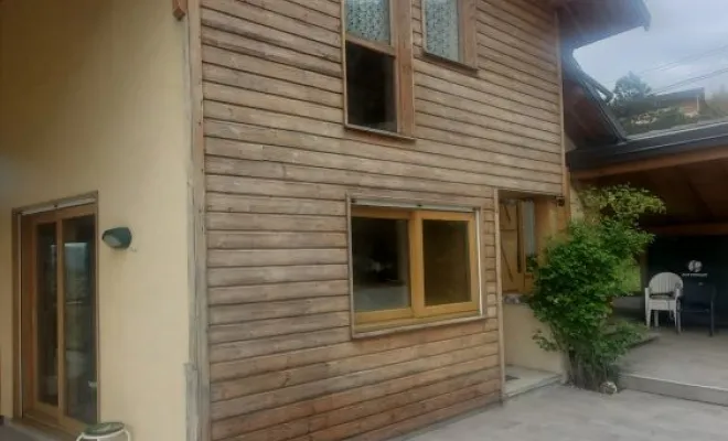  Rénovation thermique d'une façade - Isolation extérieure en laine de bois et remplacement des menuiseries bois à Verel Pragondran près de Chambéry (Savoie - 73), Chambéry, STRUCTURES BOIS & Compagnie