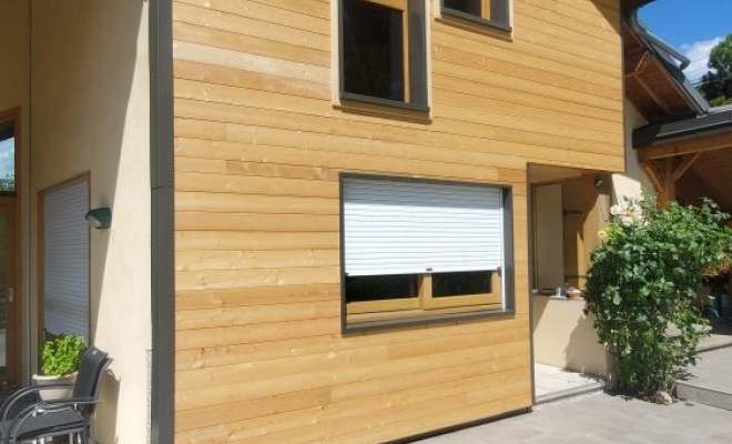  Rénovation thermique d'une façade - Isolation extérieure en laine de bois et remplacement des menuiseries bois à Verel Pragondran près de Chambéry (Savoie - 73), Chambéry, STRUCTURES BOIS & Compagnie