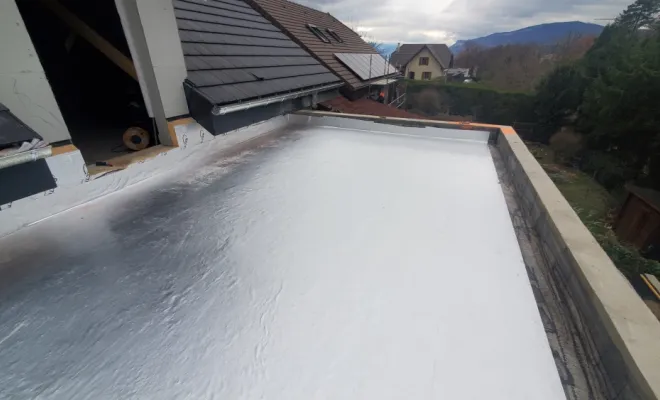 Isolation et Etanchéité EPDM d'un toit terrasse de 40m² à Tresserve (Savoie - 73)