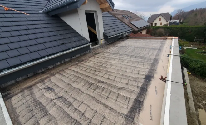 Isolation et Etanchéité EPDM d'un toit terrasse de 40m² à Tresserve (Savoie - 73)